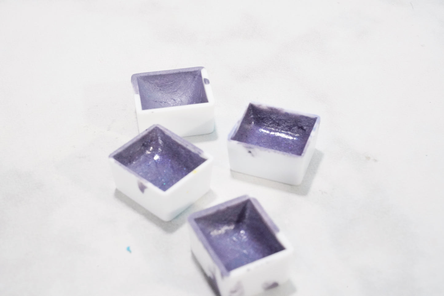 March Spring Blooms 1/2 Pan Watercolor Homemade Lilac Purple