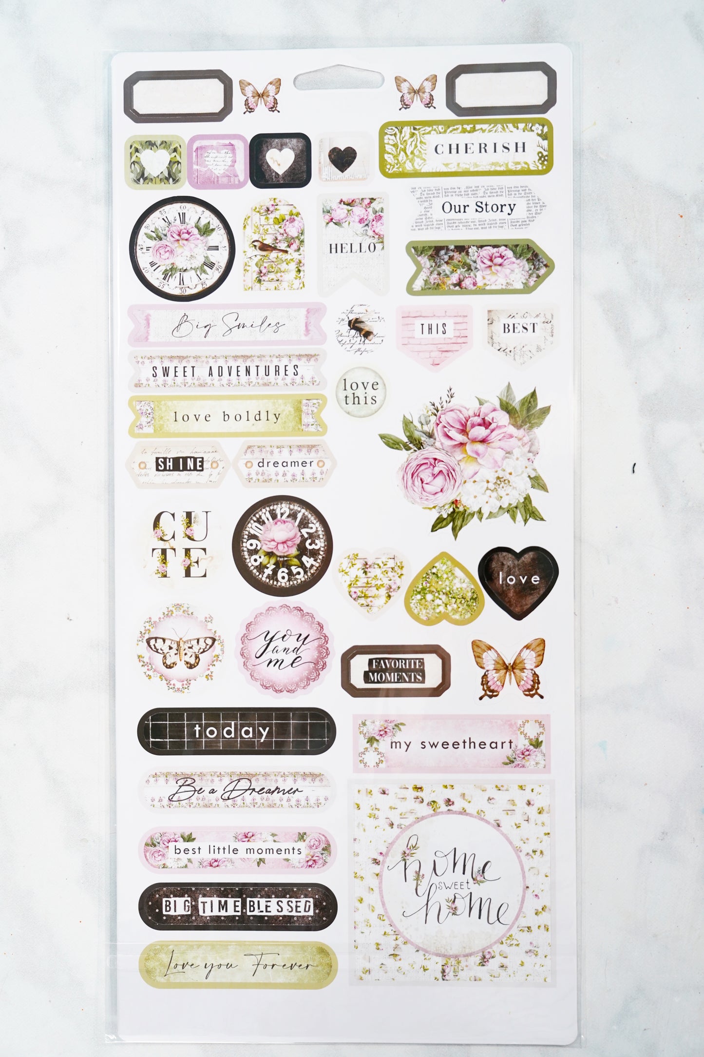 Prima Marketing Serene Petals Collection Stickers