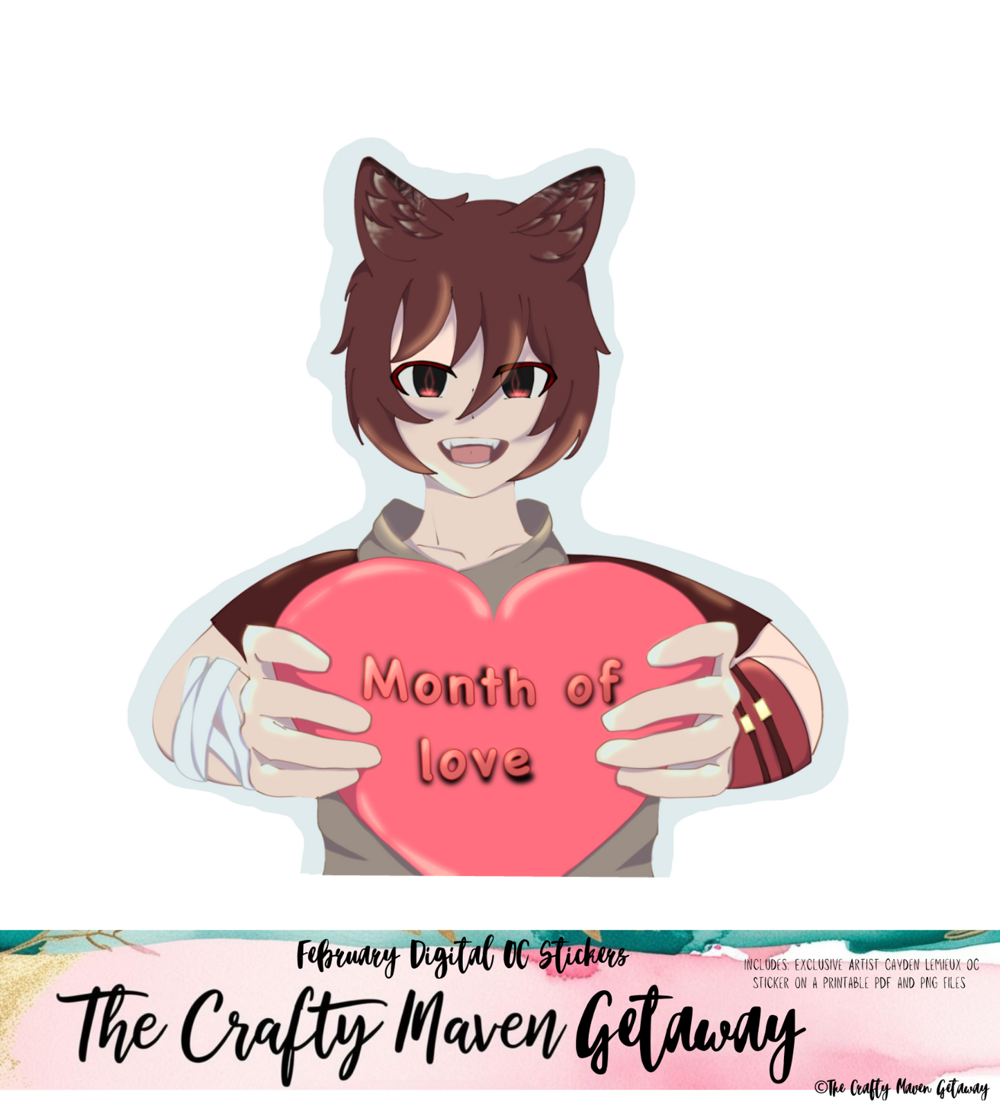 February Digital OC Sticker