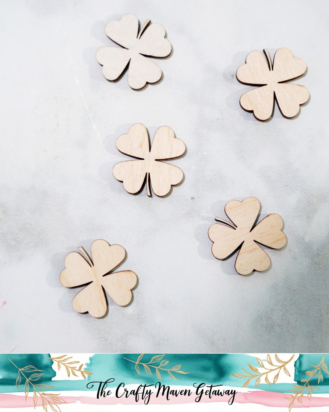 March Shamrock Wood Veneer Pieces