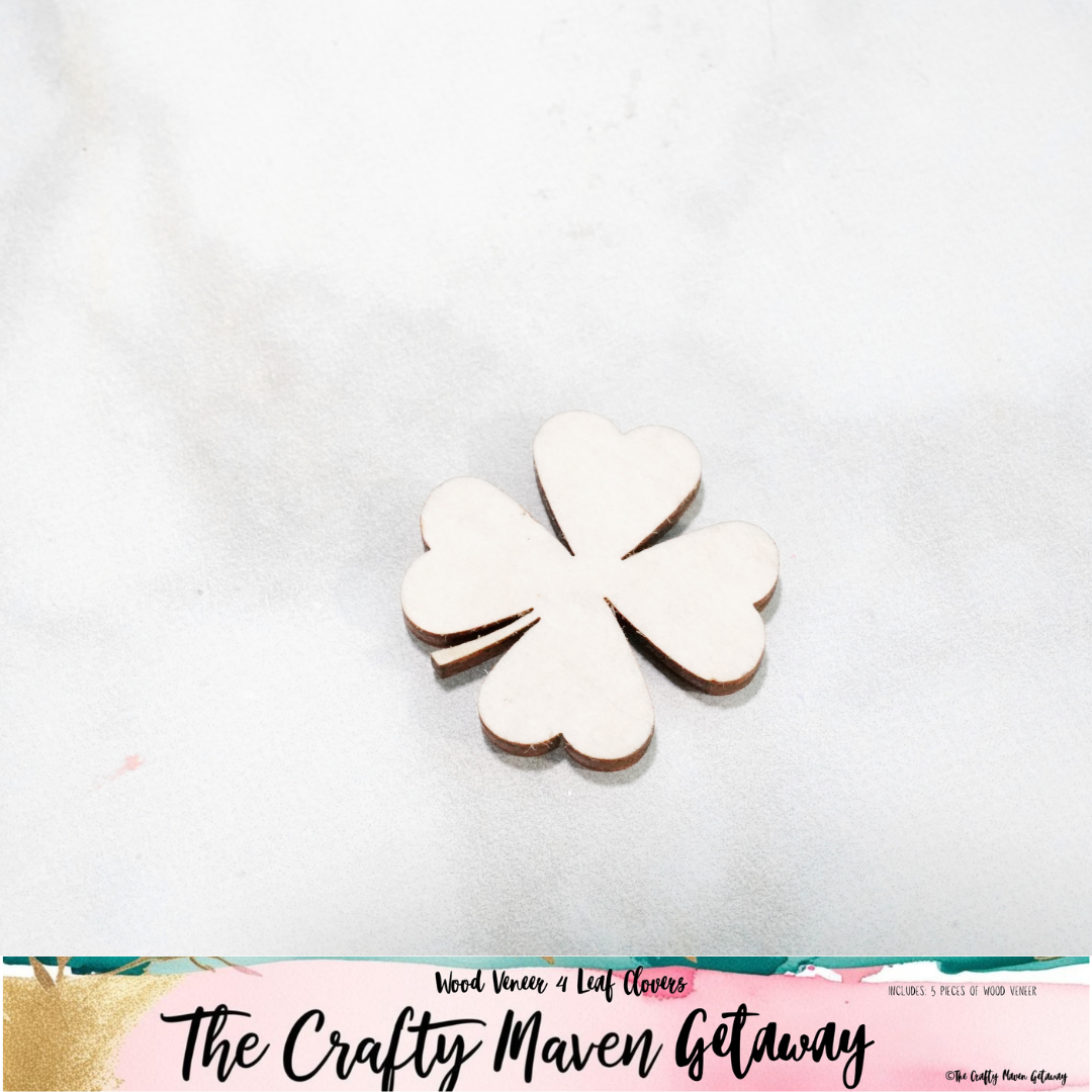 March Shamrock Wood Veneer Pieces