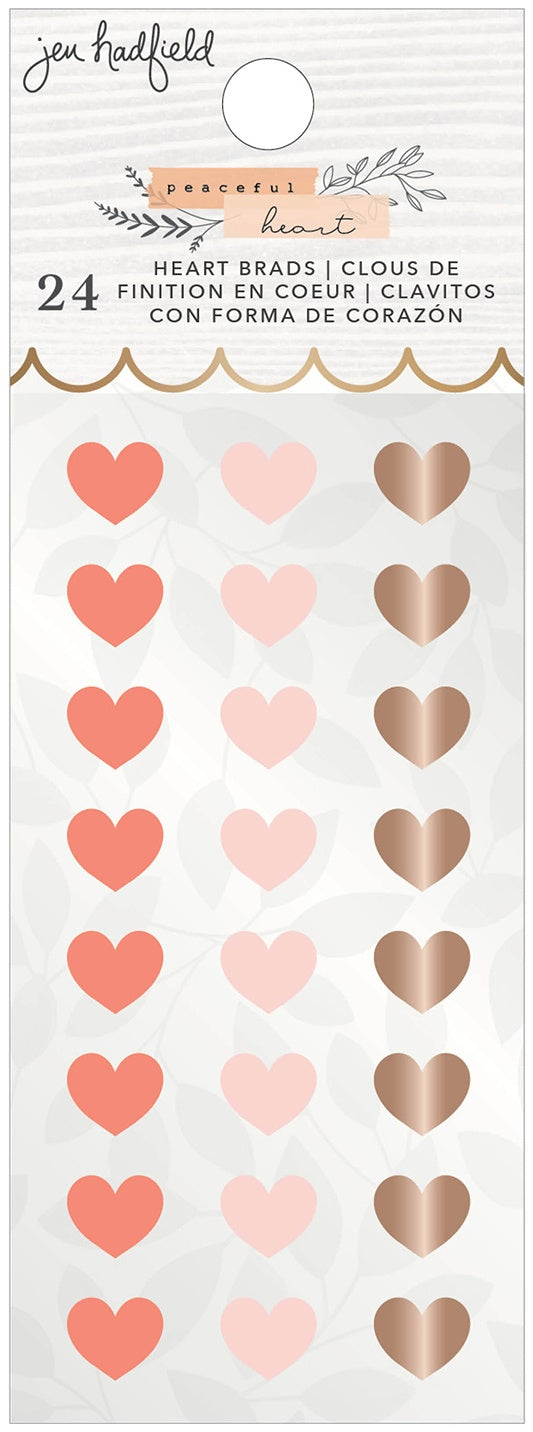 Jen Hadfield Peaceful Heart Heart Brads