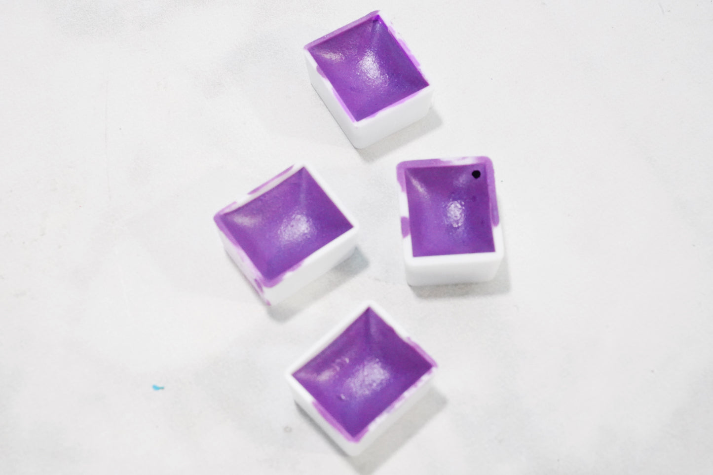 March Spring Blooms 1/2 Pan Homemade Watercolor Bright Purple