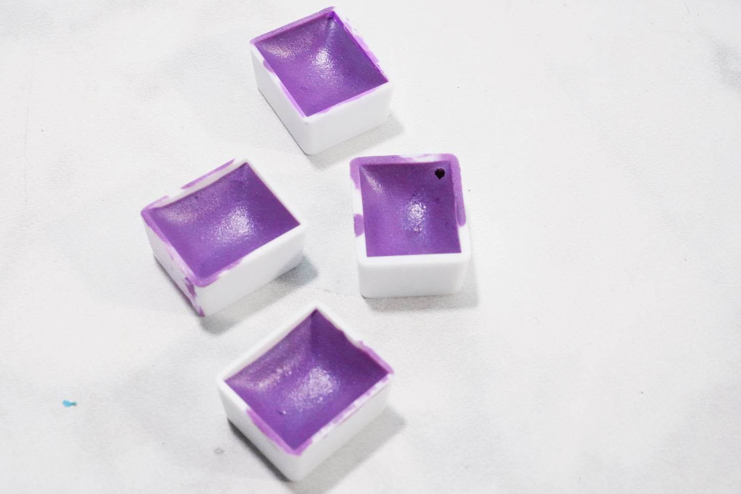 March Spring Blooms 1/2 Pan Homemade Watercolor Bright Purple