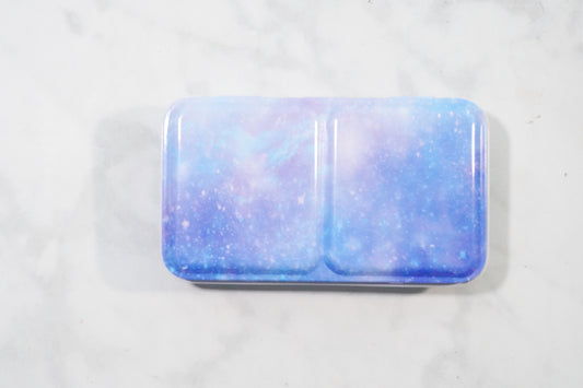 Starry Skies Metal Watercolor Palette with 5 watercolor half pans