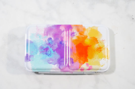Empty Watercolor Palette Tin: Rainbow Watercolor