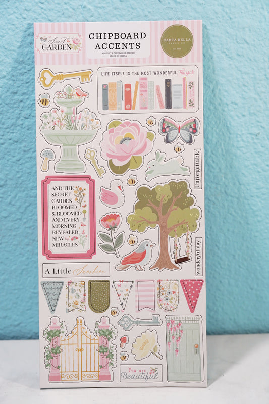Carta Bella Secret Garden 6X13 Chipboard Accents