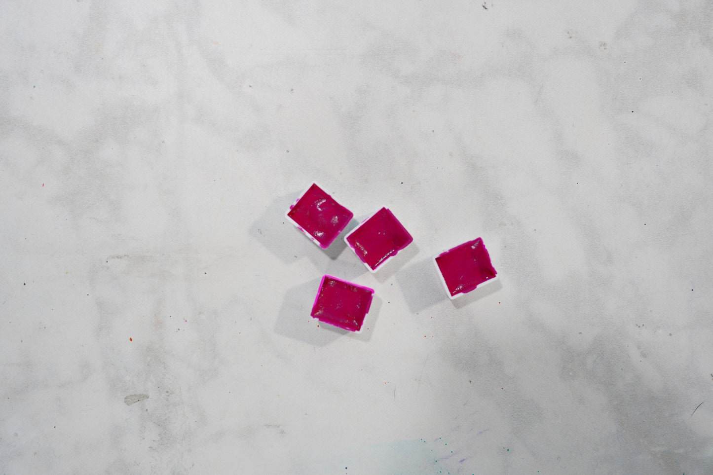 March Spring Blooms 1/2 Pan Homemade Watercolor Magenta