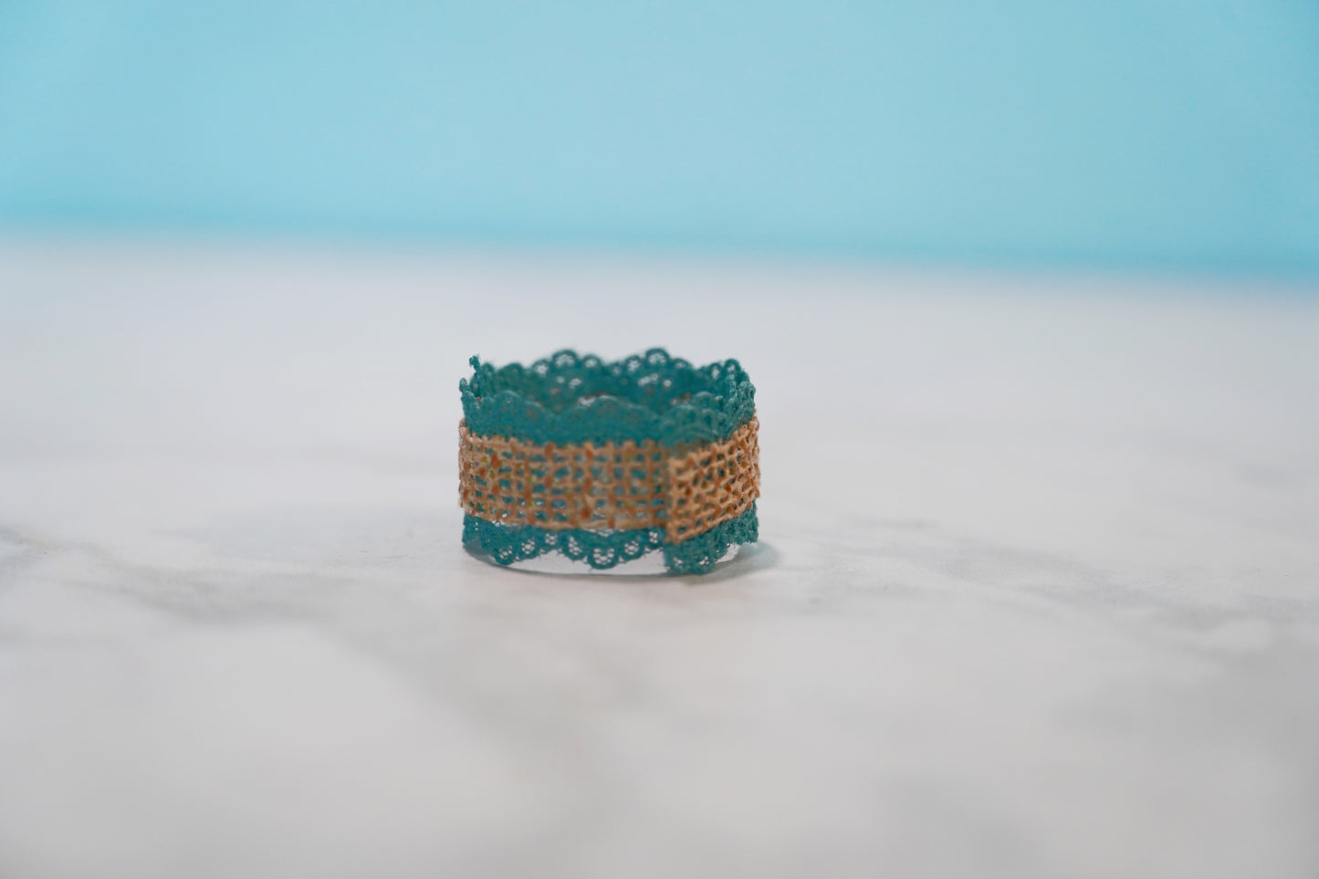 Teal Burlap Trim