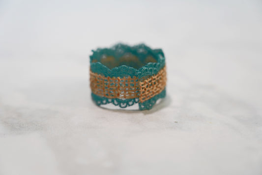 Teal Burlap Trim
