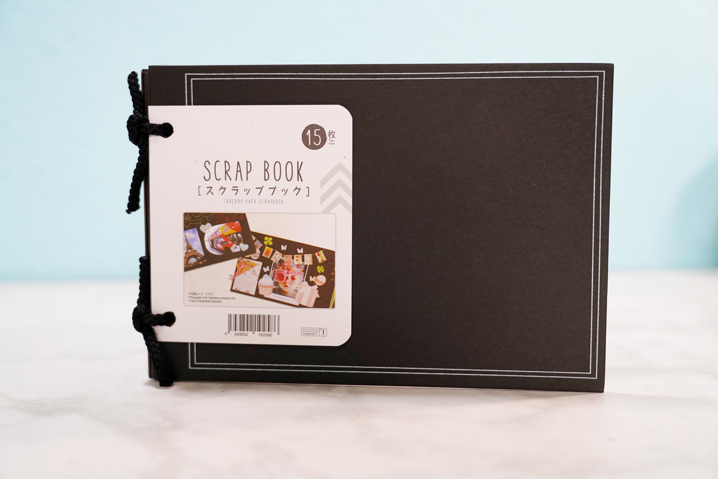 5X7 Black Scrapbook Journal