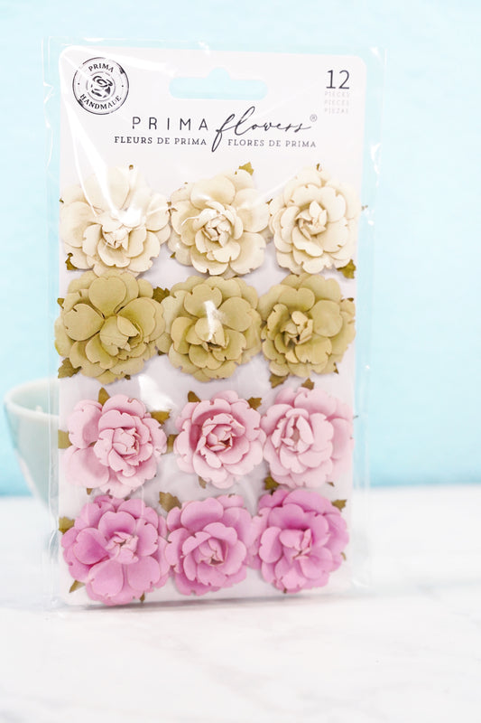 Prima Marketing Serene Petals Collections  Budding Serentity 12-piece Flowers
