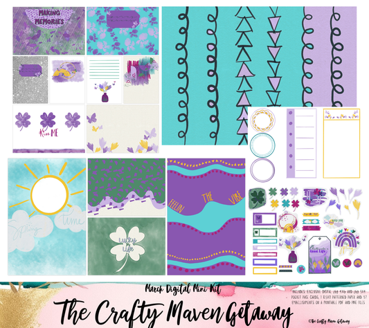 March Spring Blooms Digital Mini Kit