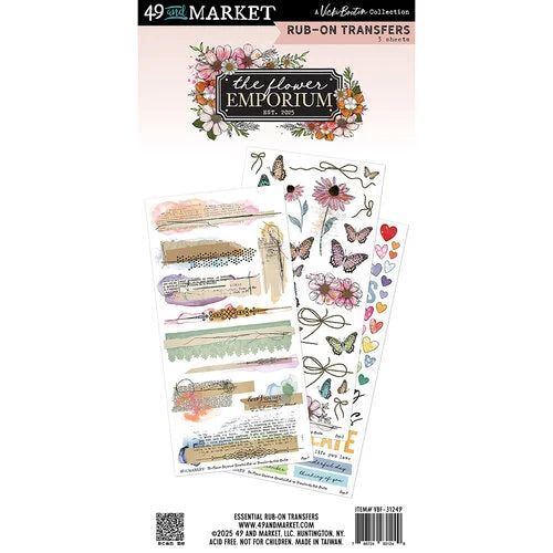 The Flower Emporium Essential Rub-on Transfers